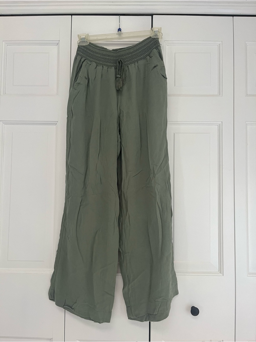 Blue Rain Olive Green Wide Leg Boho Pants Size Large